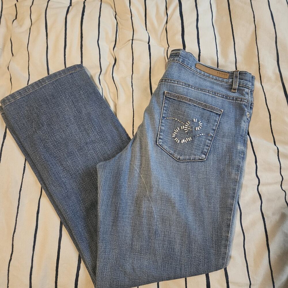Escada Sport Linda Women’s Jeans Size 44 / US 12 Blue Denim Straight Leg Italy